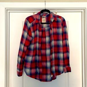 American Eagle Boyfriend Fit Flannel Shirt